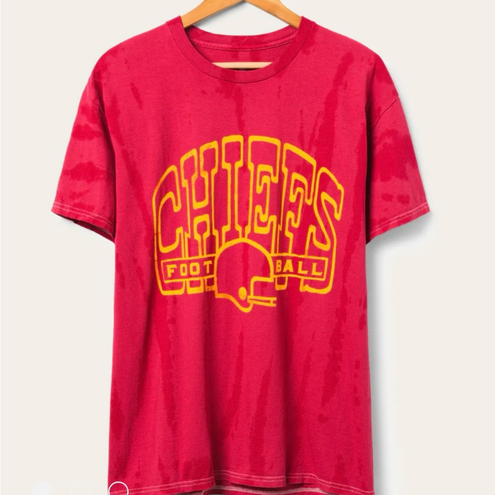 Junk Food KANSAS CITY CHIEFS TIE DYE SHORT SLEEVE TEE